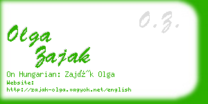 olga zajak business card